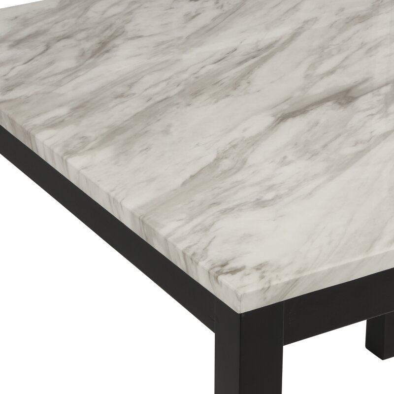 Ivy Bronx Quirke Piece Faux Marble Top Dining Set Reviews Wayfair